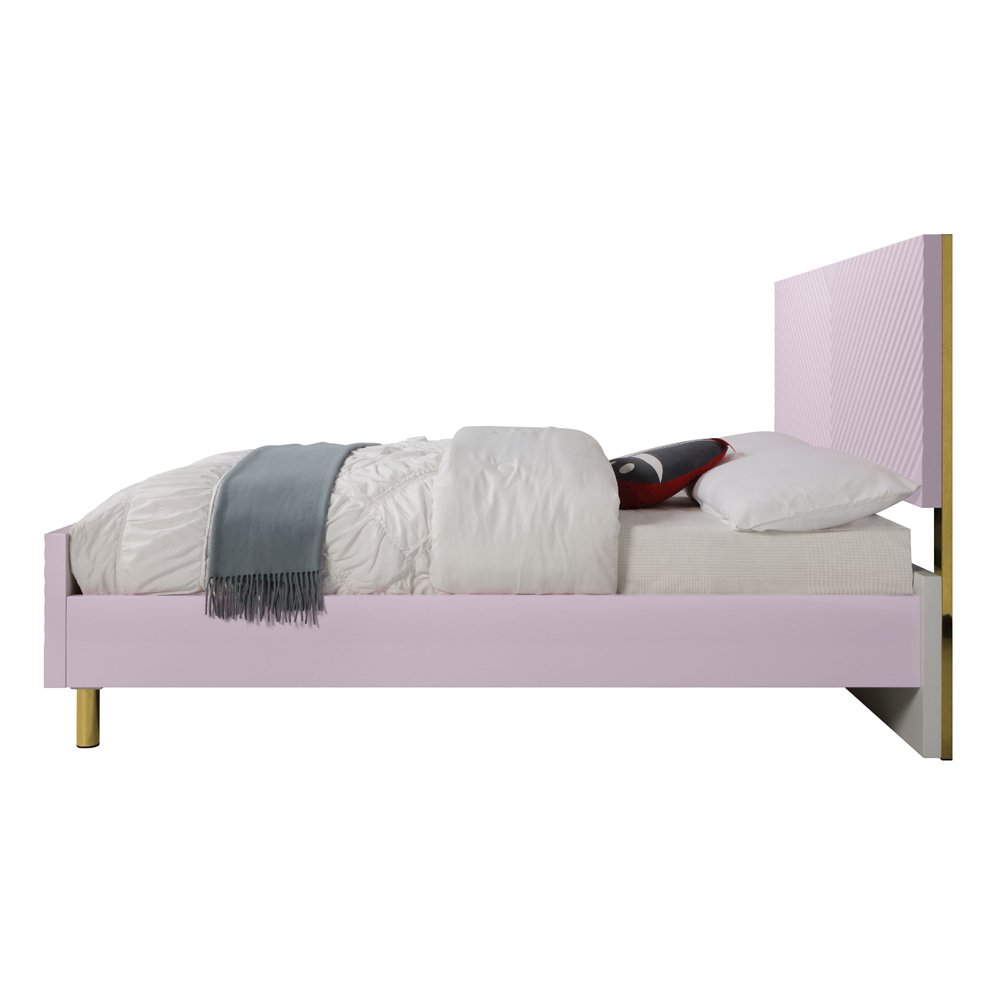 Gaines Full Bed Pink High Gloss. Picture 2