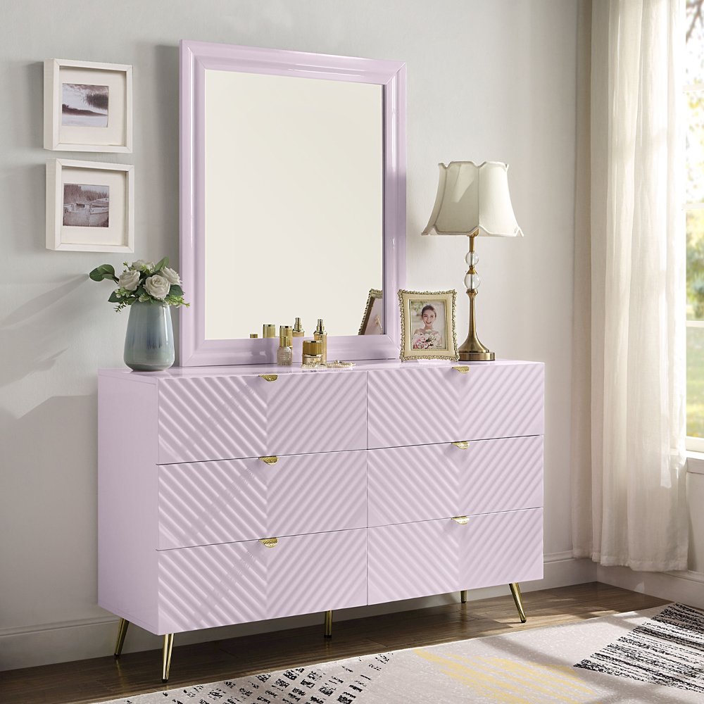 Gaines Mirror Pink High Gloss. Picture 6