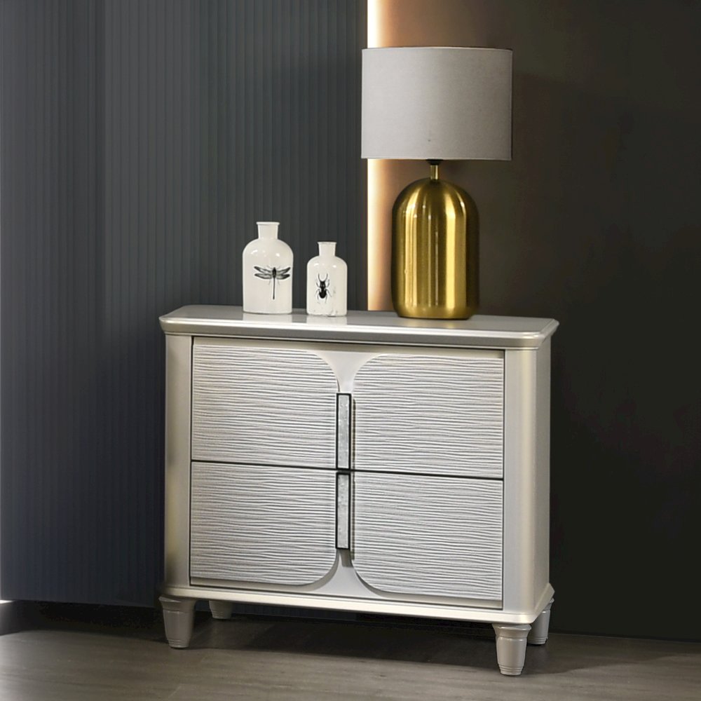 Laveda Nightstand Pearl White. Picture 1
