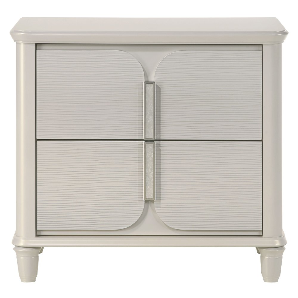 Laveda Nightstand Pearl White. Picture 3