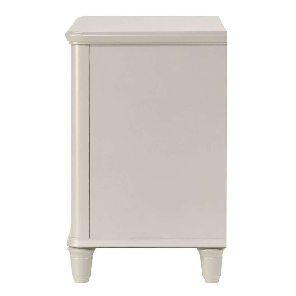 Laveda Nightstand Pearl White. Picture 4