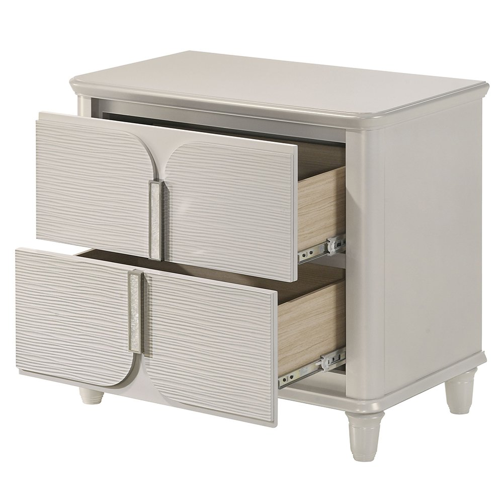 Laveda Nightstand Pearl White. Picture 6
