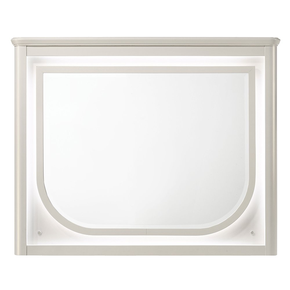 Laveda Mirror w/LED Pearl White. Picture 2