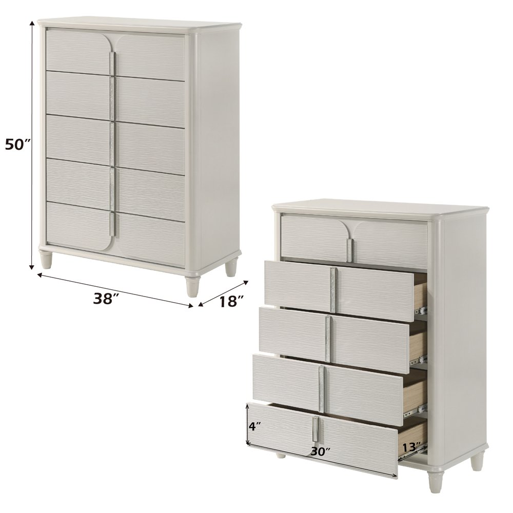 Laveda Chest Pearl White. Picture 6