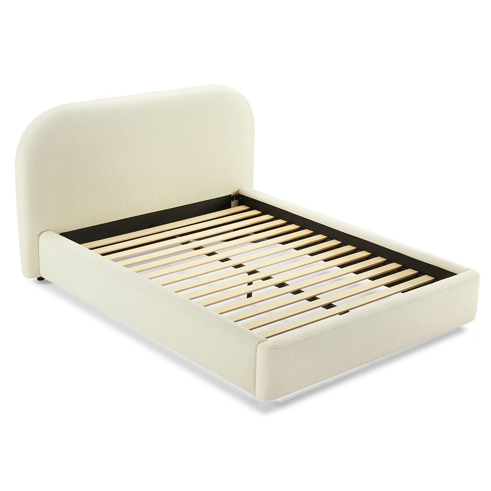 Arden Full Bed Beige Chenille. Picture 2