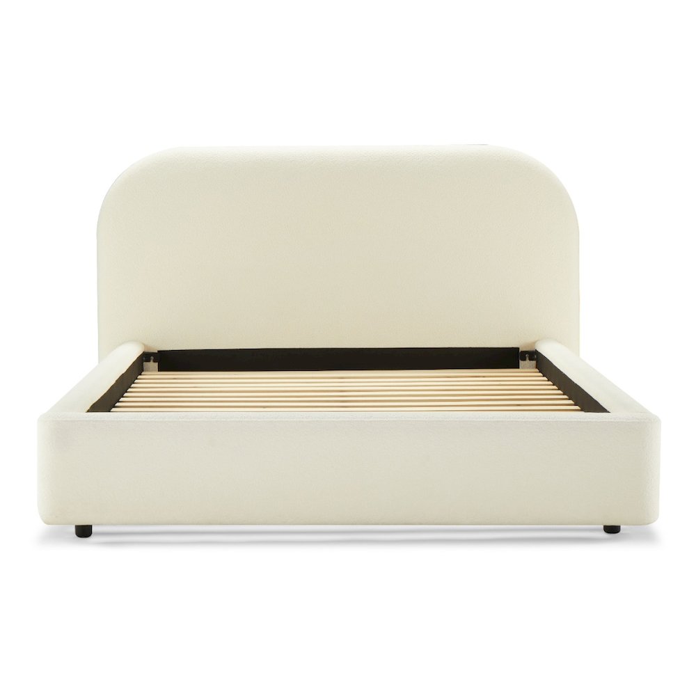 Arden Full Bed Beige Chenille. Picture 3