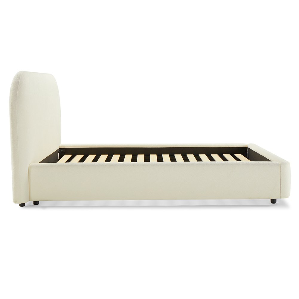 Arden Full Bed Beige Chenille. Picture 4