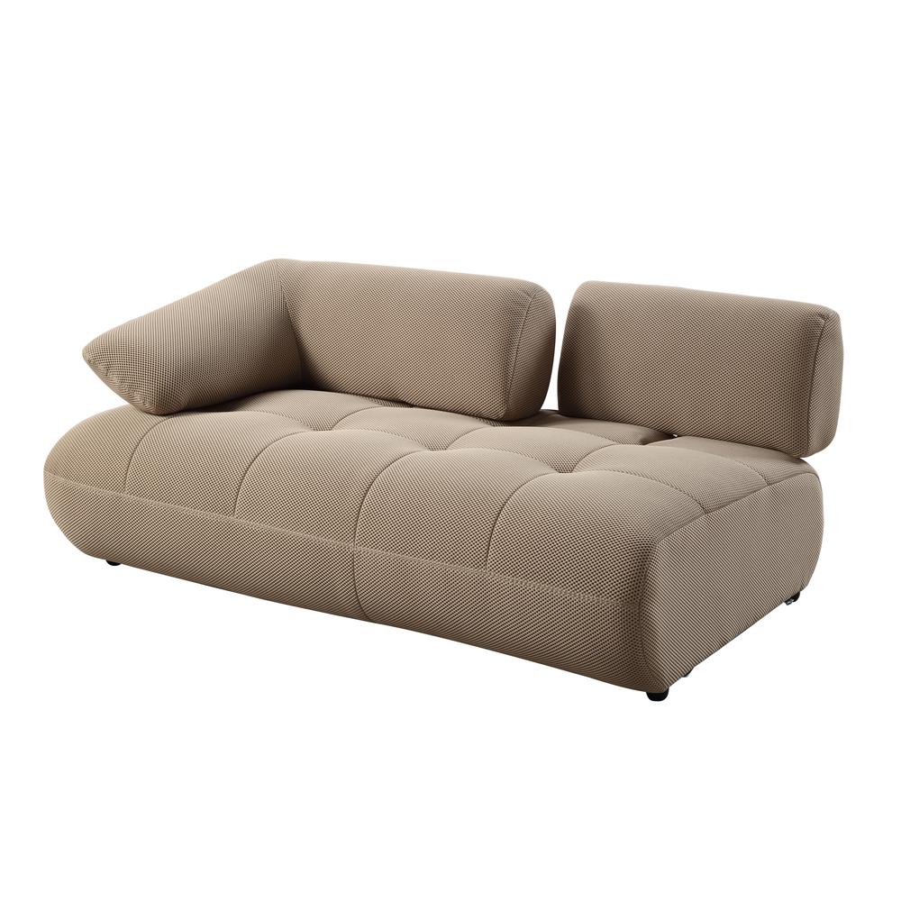 Carrick Sectional Sofa w/6 Pillows, Beige Sandwich Mesh Fabric. Picture 4
