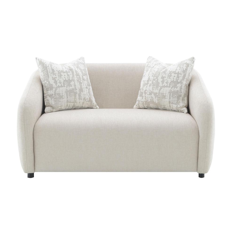 Etienne Loveseat w/3 Pillows, Beige Linen. Picture 2
