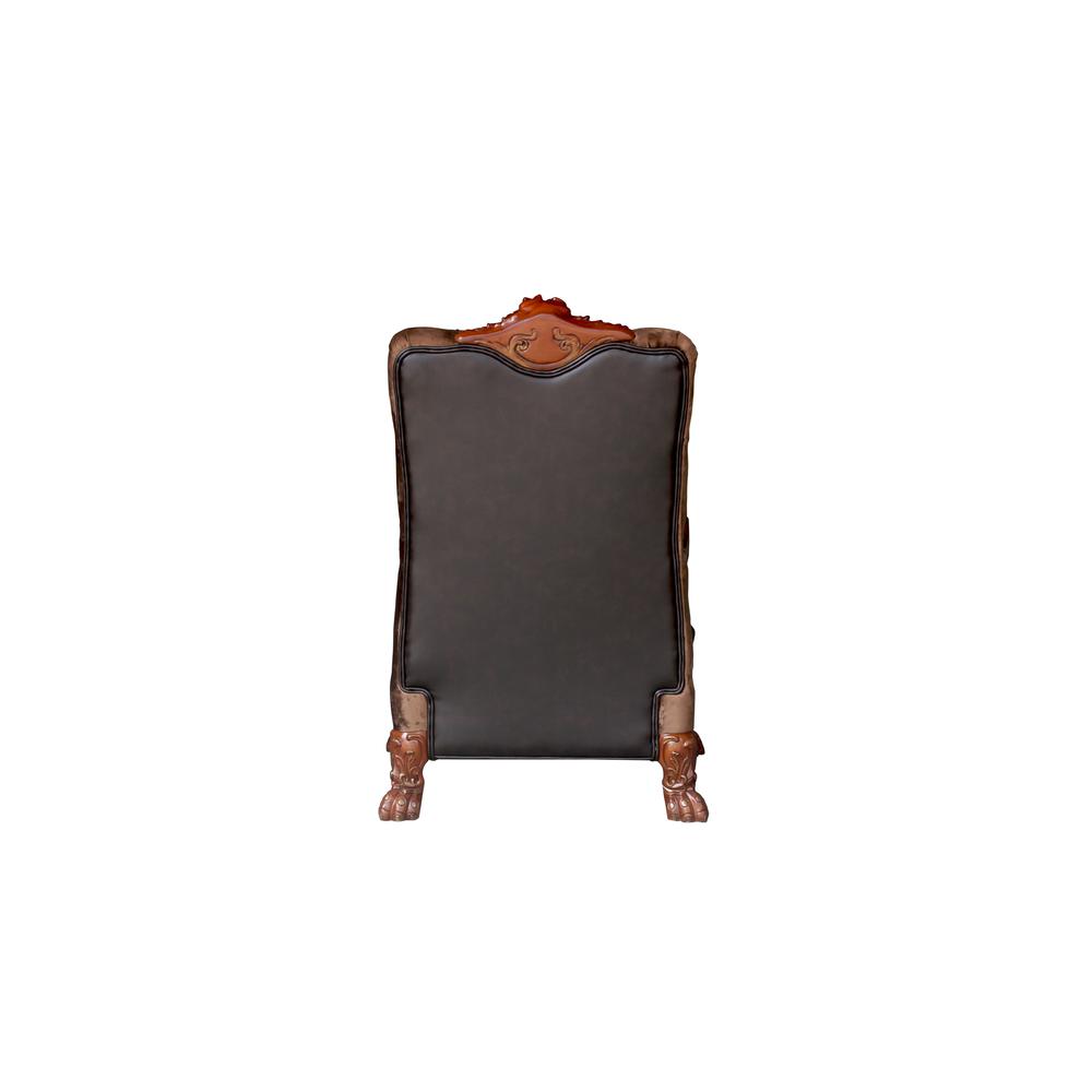 Dresden Chair w/Pillow Golden Brown Velvet & Cherry Oak. Picture 3