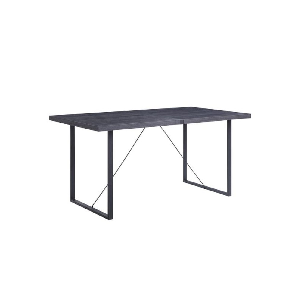 Nakula Dining Table Gray Oak & Black. Picture 2
