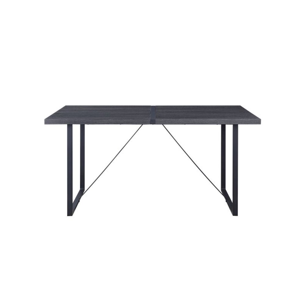 Nakula Dining Table Gray Oak & Black. Picture 3