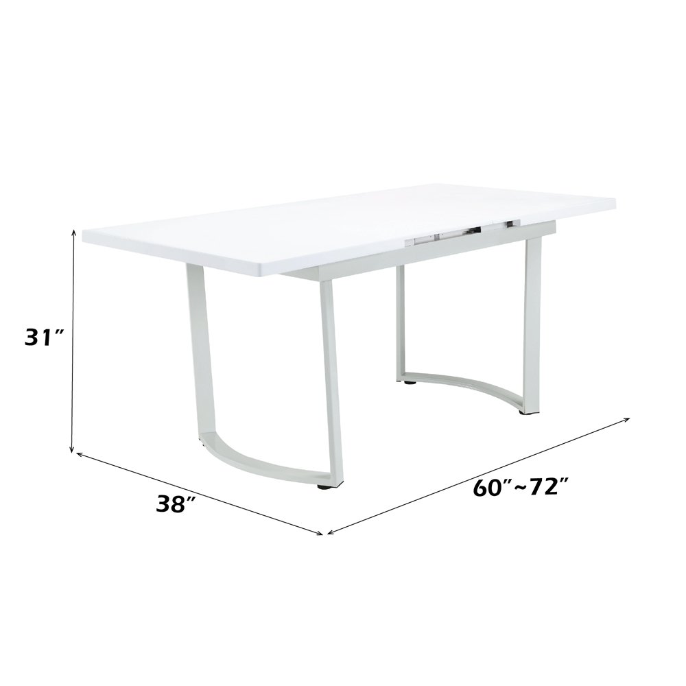 Palton Dining Table High Gloss White. Picture 7