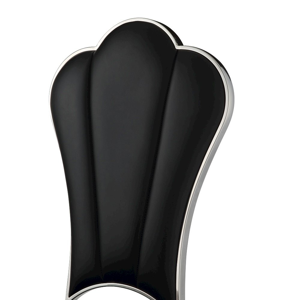 Cyrene Side Chair (Set-2) Black Synthetic Leather. Picture 6