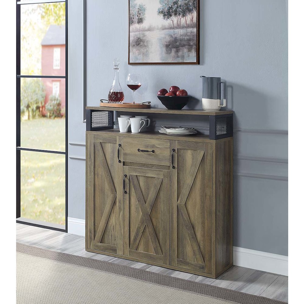 Abiram Server Rustic Oak. Picture 1