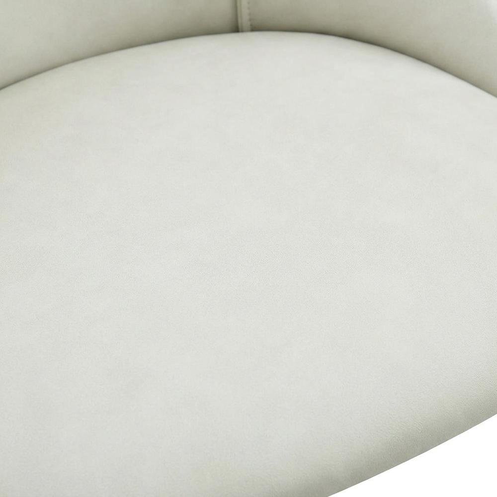 PU Leather Dining Chairs, Contemporary Living Room Accents, White Synthetic. Picture 6
