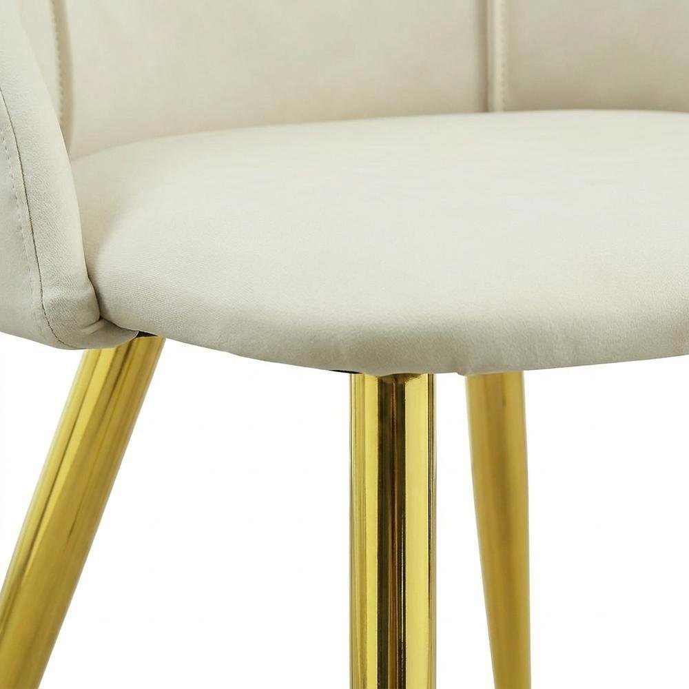 PU Leather Dining Chairs, Contemporary Living Room Accents, White Synthetic. Picture 7