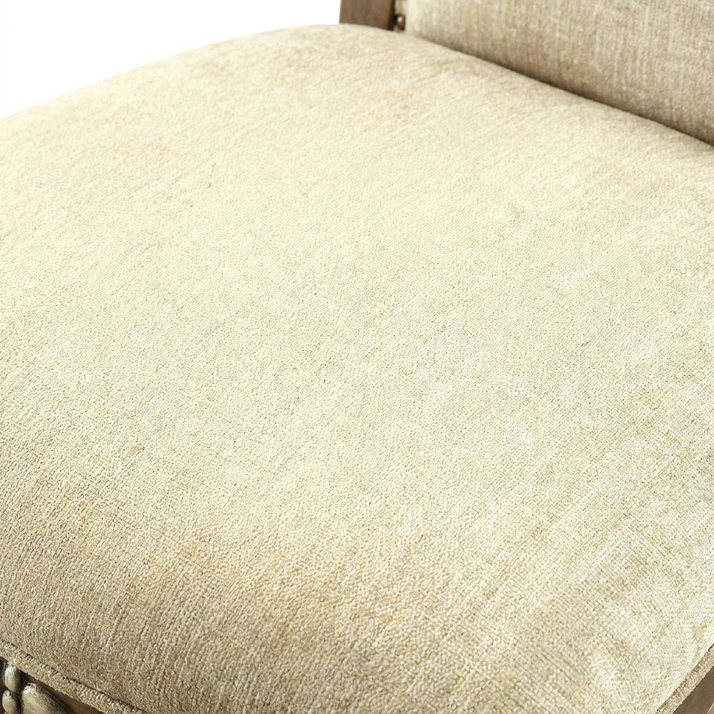 Upholstered Wood Dining Chairs with Transitional Style, Antique Oak, Set of 2. Picture 7