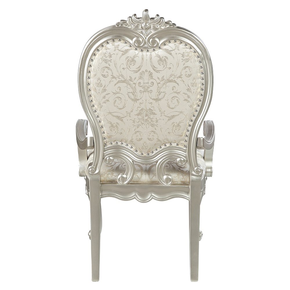 Bently Arm Chair (Set-2) Pattern Linen & Champagne. Picture 5
