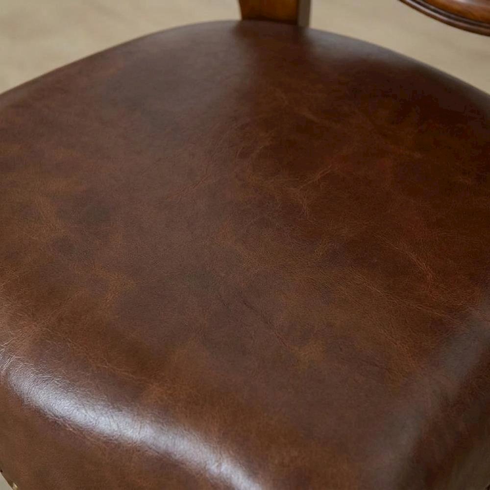 Upholstered Wood Dining Side Chair with Transitional Style, Cherry, Set of 2. Picture 7