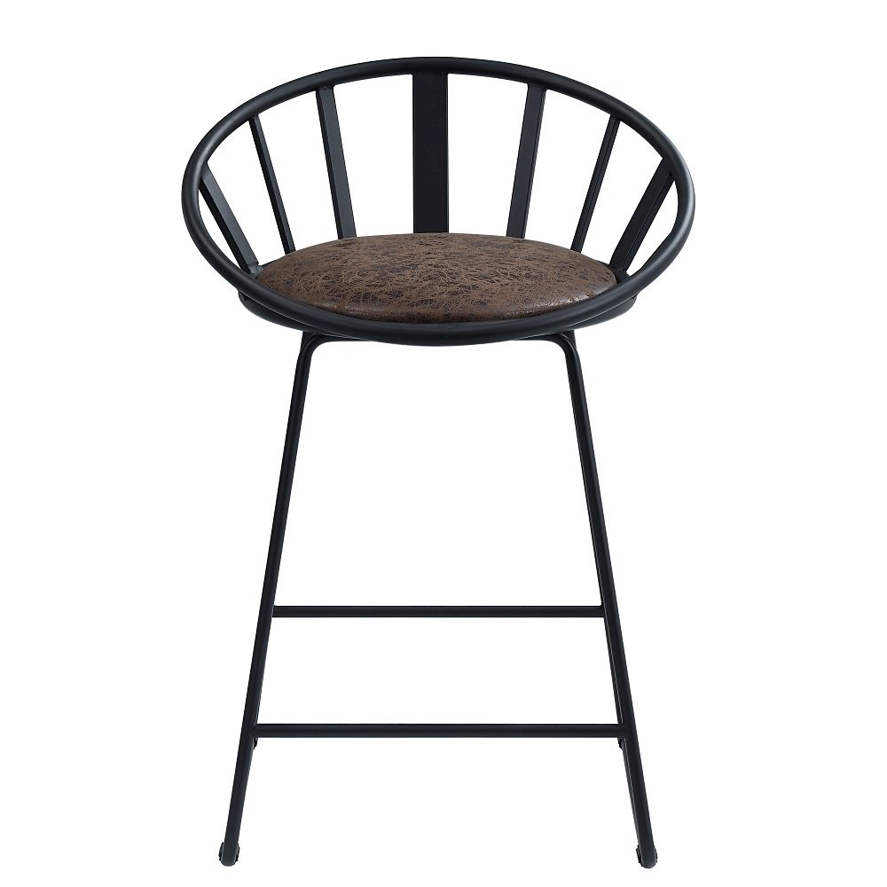 Zudora Counter Height Chair (Set-2) Synthetic Leather & Black. Picture 3