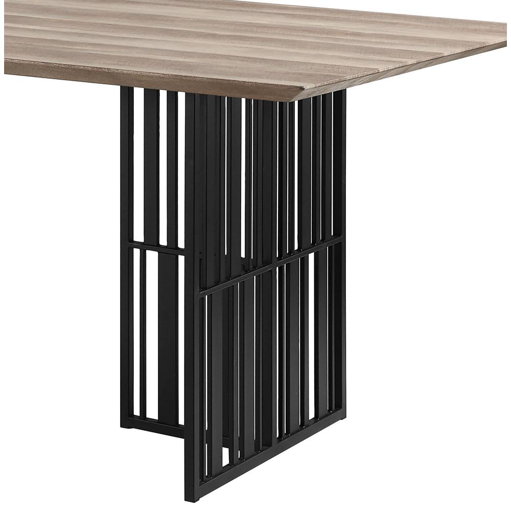 Zudora Dining Table Antique Oak & Black. Picture 5