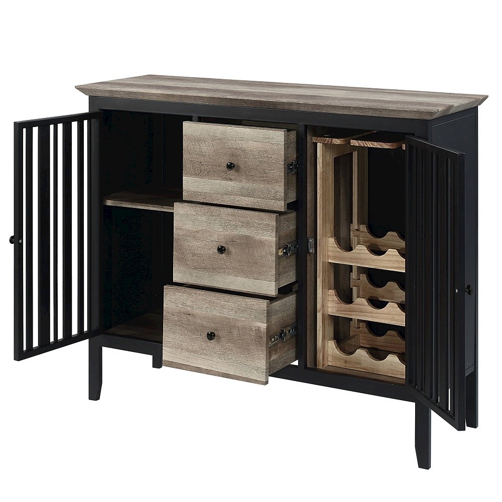 Zudora Server Antique Oak & Black. Picture 4