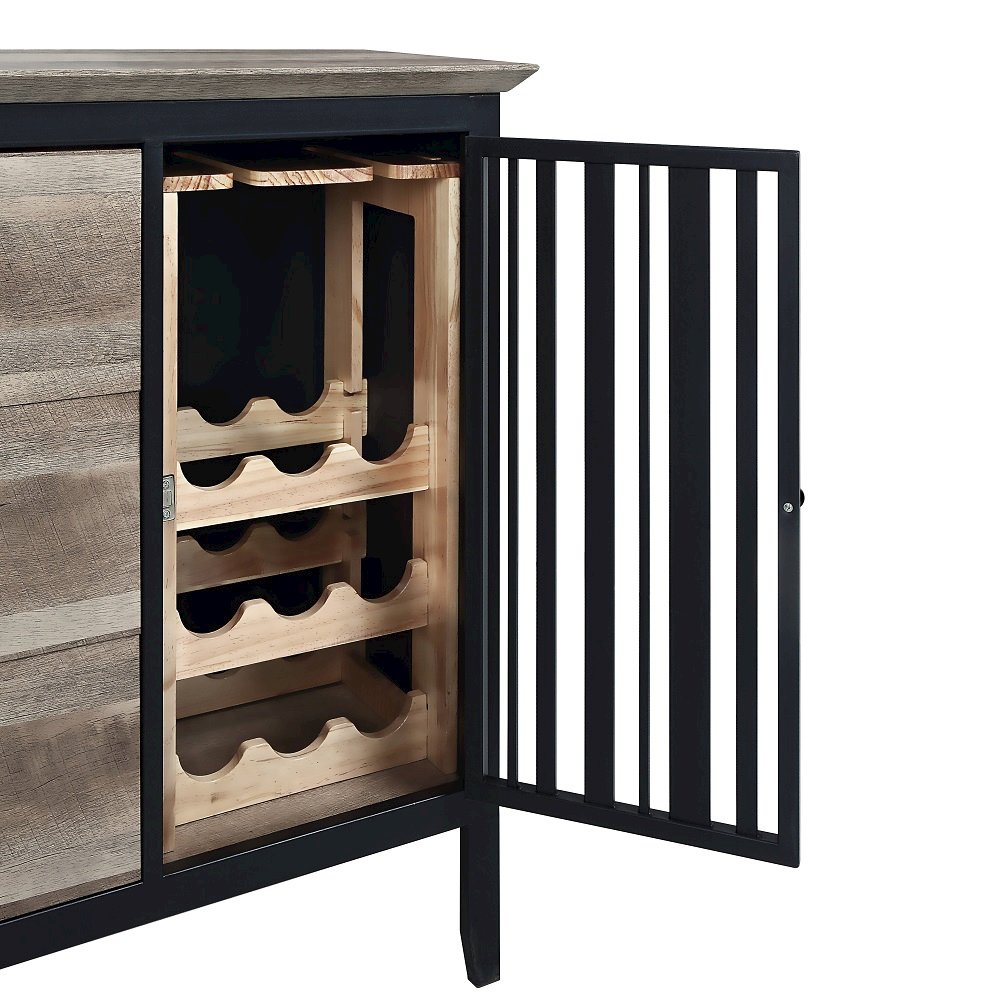 Zudora Server Antique Oak & Black. Picture 5