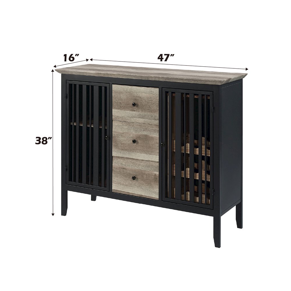 Zudora Server Antique Oak & Black. Picture 7