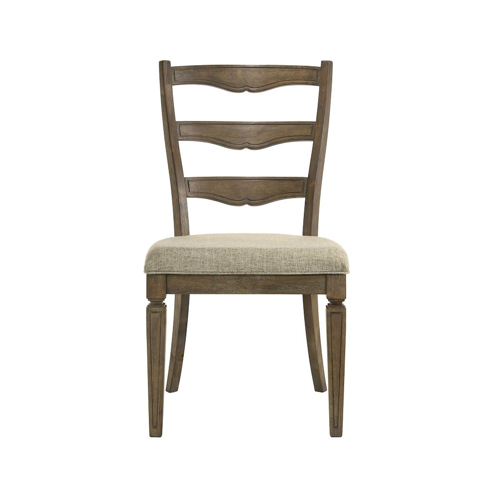Parfield Side Chair (Set-2) Fabric & Weathered Oak. Picture 2