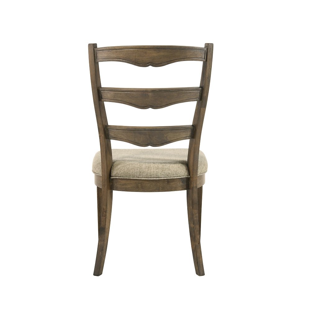 Parfield Side Chair (Set-2) Fabric & Weathered Oak. Picture 4