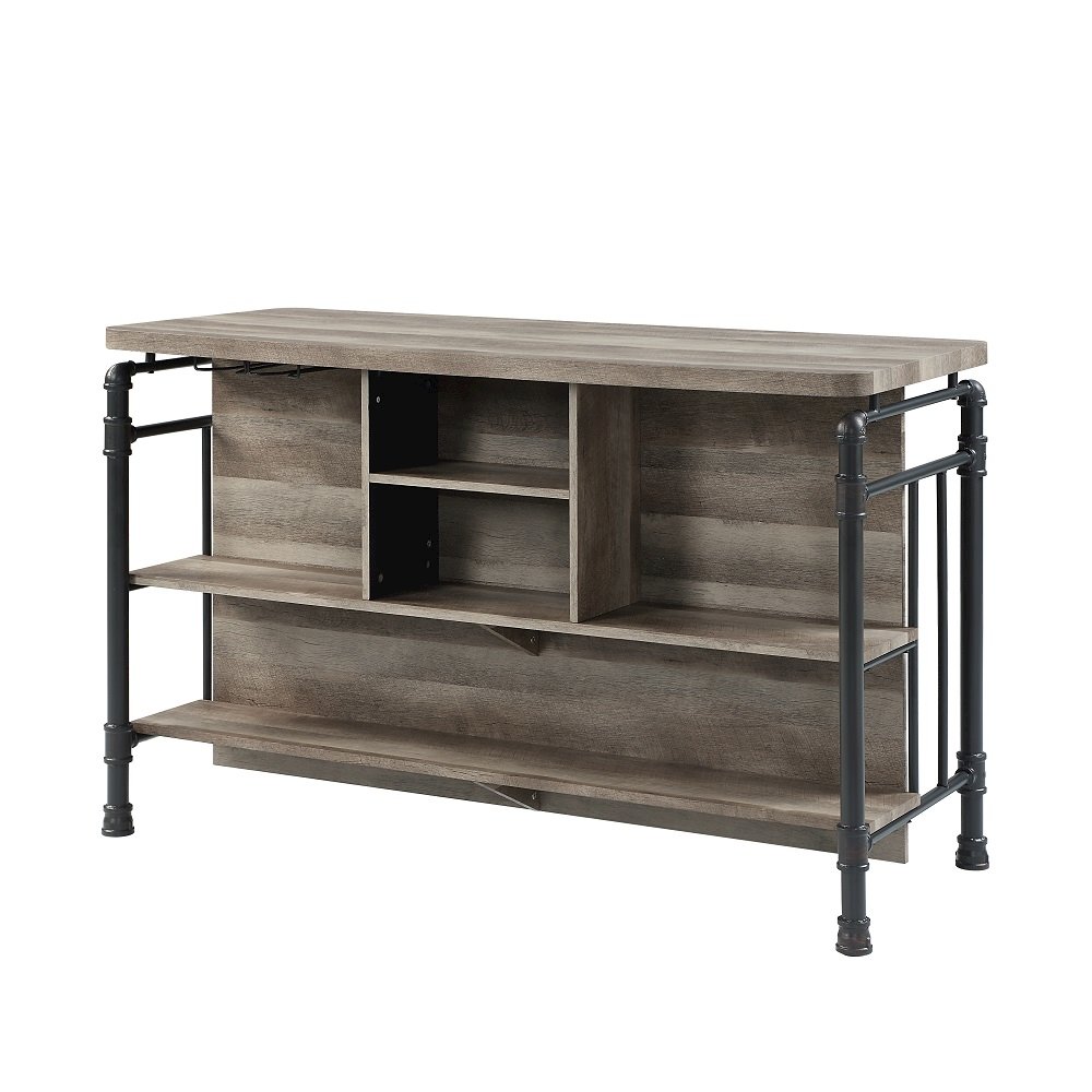 Edina Kitchen Island Antique Oak & Sandy Gray. Picture 2