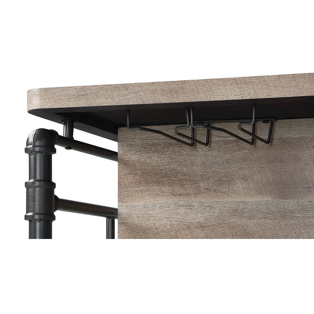 Edina Kitchen Island Antique Oak & Sandy Gray. Picture 5