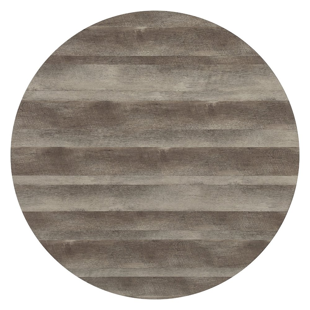 Zudora Round Dining Table Antique Oak & Black. Picture 4