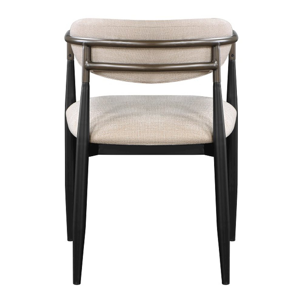 Jaramillo Arm Chair (Set-2) Beige Linen & Black. Picture 5