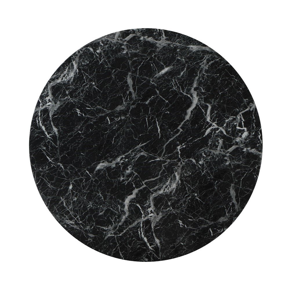 Hollis Dining Table Engineered Stone & Black. Picture 3