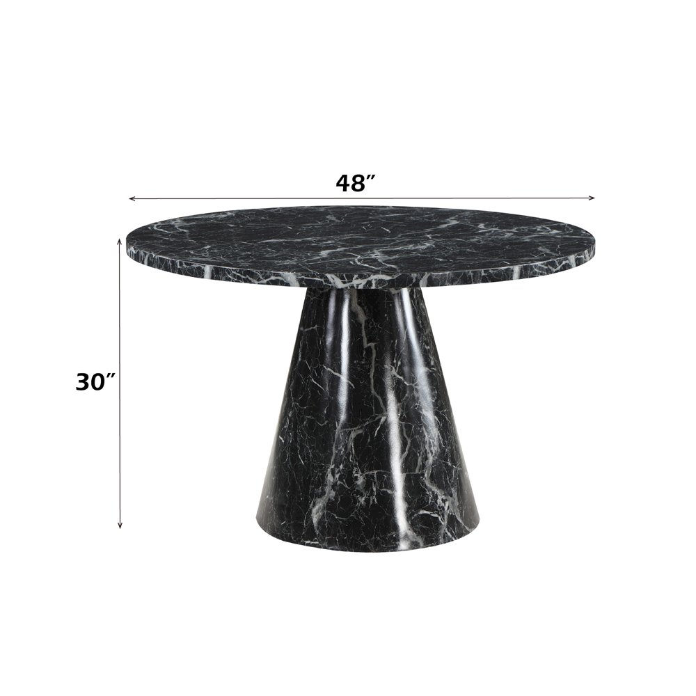 Hollis Dining Table Engineered Stone & Black. Picture 7