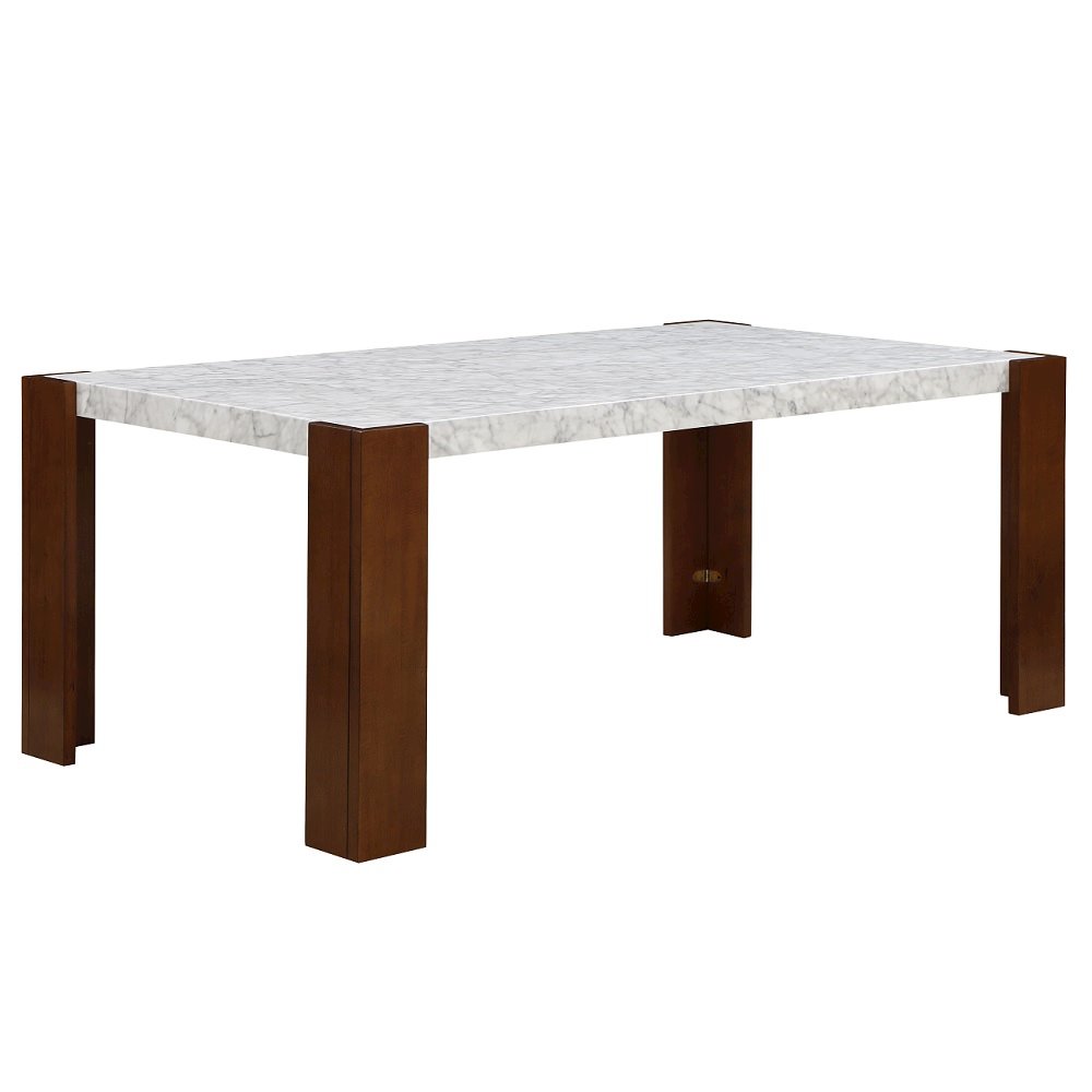 Hettie Dining Table Engineered Stone & Walnut. Picture 2