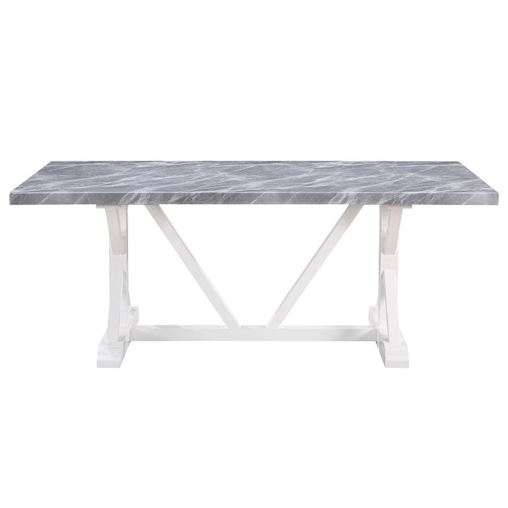 Hollyn Dining Table Engineered Stone & White. Picture 3