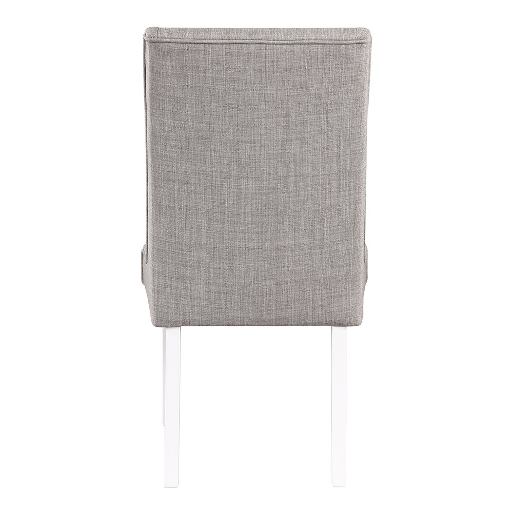 Hollyn Side Chair (Set-2) Gray Linen & White. Picture 5