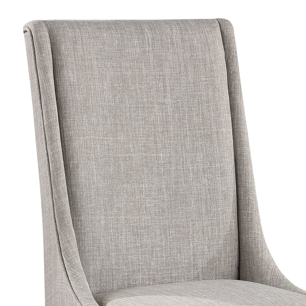 Hollyn Side Chair (Set-2) Gray Linen & White. Picture 6