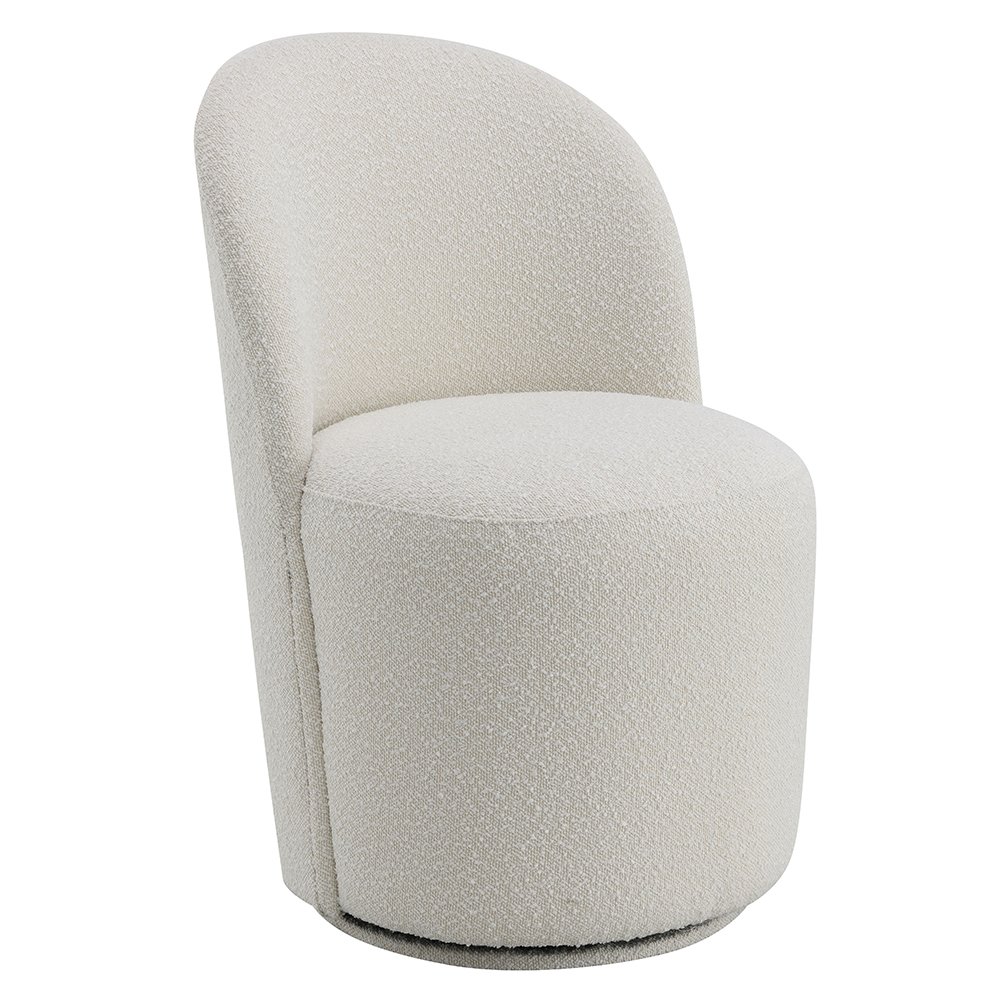Kinton Side Chair w/Swivel (Set-2) Beige Boucle. Picture 1