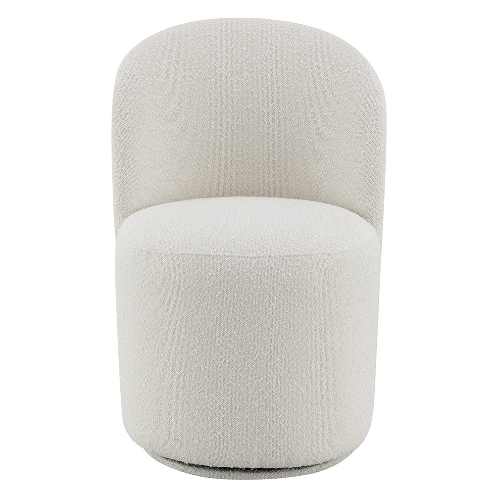 Kinton Side Chair w/Swivel (Set-2) Beige Boucle. Picture 3