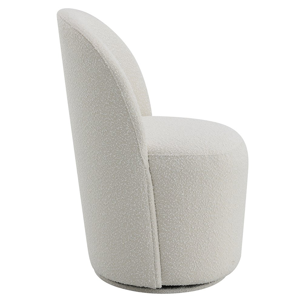 Kinton Side Chair w/Swivel (Set-2) Beige Boucle. Picture 4