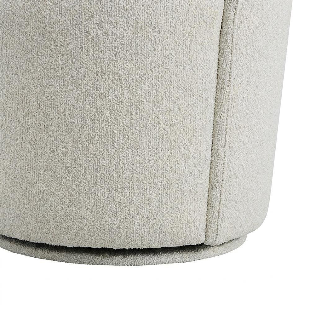Boucle Swivel Accent Chair, Dining or Living Room Side Chair, Beige Boucle, Set of 2. Picture 7