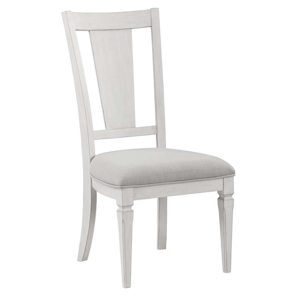 Katia Side Chair (Set-2) Light Gray Linen & Weathered White. Picture 2
