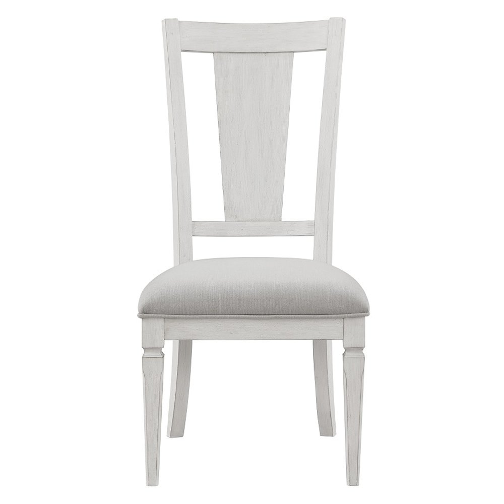 Katia Side Chair (Set-2) Light Gray Linen & Weathered White. Picture 3