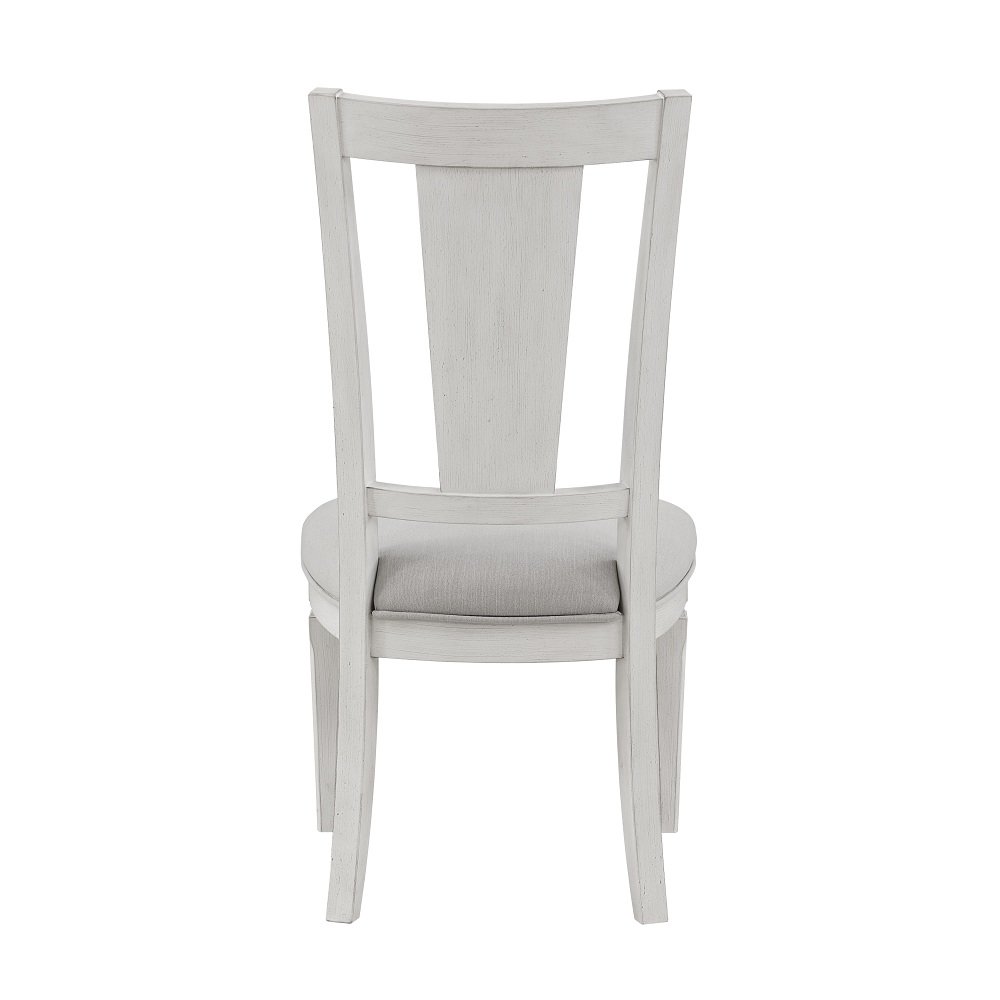 Katia Side Chair (Set-2) Light Gray Linen & Weathered White. Picture 5