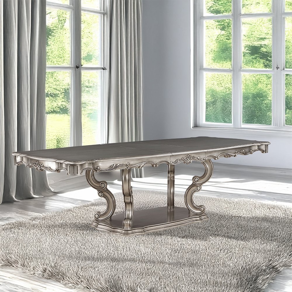 Ariadne Dining Table Antique Plantinum. Picture 1