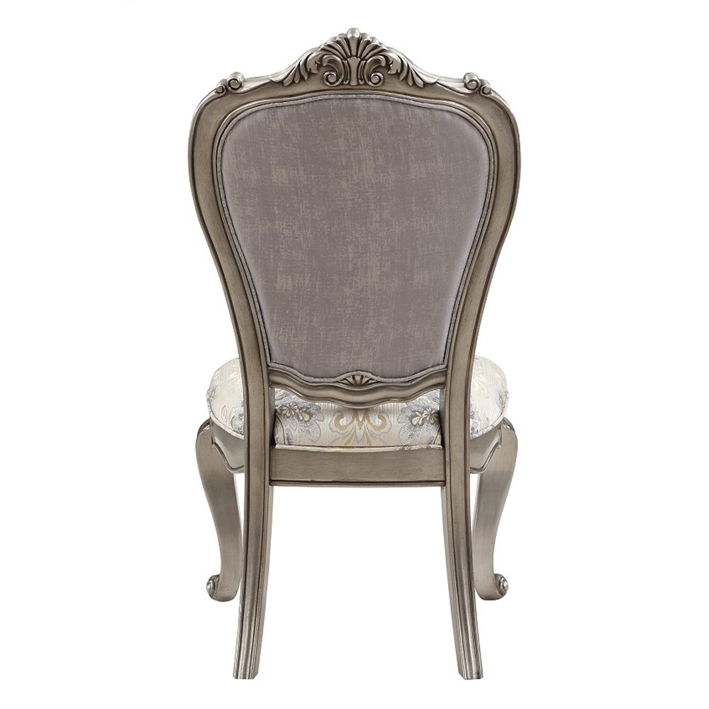 Ariadne Side Chair (Set-2) Velvet & Antique Plantinum. Picture 5